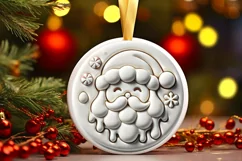 Round Christmas Ornament Sublimation|Clipart Product Image 2