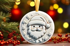 Round Christmas Ornament Sublimation|Clipart Product Image 2