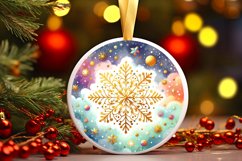 Round Christmas Ornament Sublimation|Clipart Product Image 1