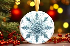 Round Christmas Ornament Sublimation|Clipart Product Image 1