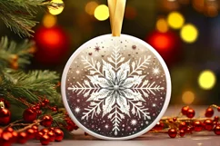 Round Christmas Ornament Sublimation|Clipart Product Image 1