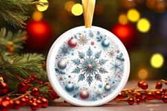 Round Christmass Ornament PNG Product Image 1