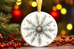 Round Christmas Ornament Sublimation|Clipart Product Image 3