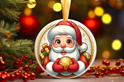 Round Christmass Ornament PNG Product Image 1