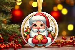 Round Christmas Ornament Sublimation|Clipart Product Image 2
