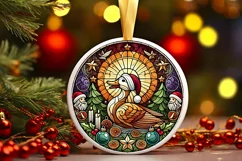 Round Christmas Ornament Sublimation|Clipart Product Image 2