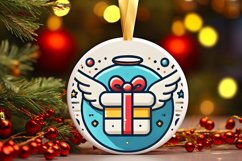 Round Christmas Ornament Sublimation|Clipart Product Image 2
