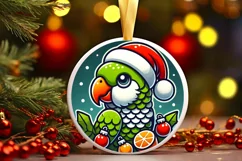 Round Christmas Ornament Sublimation|Clipart Product Image 1