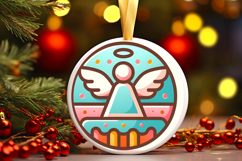 Round Christmass Ornament PNG Product Image 1