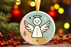 Round Christmas Ornament Sublimation|Clipart Product Image 1