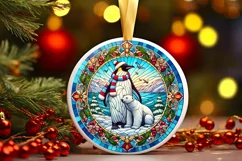 Round Christmas Ornament Sublimation|Clipart Product Image 2