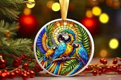 Round Christmas Ornament Sublimation|Clipart Product Image 2