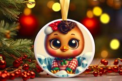 Round Christmas Ornament Sublimation|Clipart Product Image 1