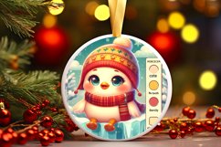 Round Christmas Ornament Sublimation|Clipart Product Image 1
