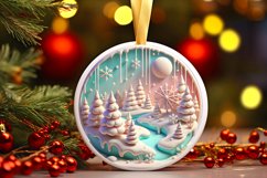 Round Christmas Ornament Sublimation|Clipart Product Image 1