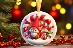 Round Christmass Ornament PNG Product Image 1