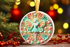 Round Christmas Ornament Sublimation|Clipart Product Image 2
