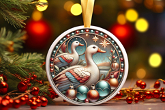 Round Christmass Ornament PNG Product Image 1