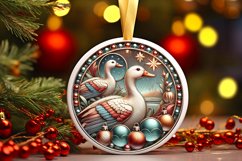 Round Christmas Ornament Sublimation|Clipart Product Image 1