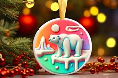 Round Christmas Ornament Sublimation|Clipart Product Image 1