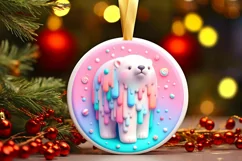 Round Christmas Ornament Sublimation|Clipart Product Image 1