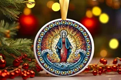 Round Christmas Ornament Sublimation|Clipart Product Image 2