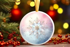 Round Christmas Ornament Sublimation|Clipart Product Image 3
