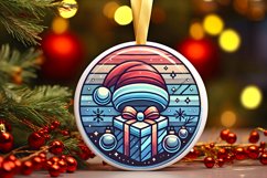 Round Christmas Ornament Sublimation|Clipart Product Image 1