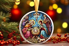 Round Christmas Ornament Sublimation|Clipart Product Image 1