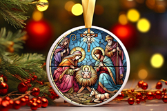 Round Christmass Ornament PNG Product Image 1