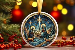 Round Christmas Ornament Sublimation|Clipart Product Image 1