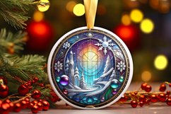 Round Christmas Ornament Sublimation|Clipart Product Image 1