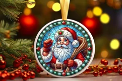 Round Christmas Ornament Sublimation|Clipart Product Image 2