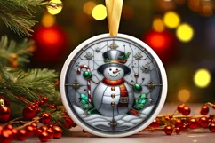 Round Christmas Ornament Sublimation|Clipart Product Image 3