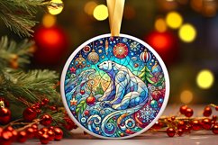 Round Christmas Ornament Sublimation|Clipart Product Image 1