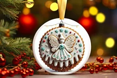 Round Christmas Ornament Sublimation|Clipart Product Image 2