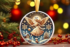 Round Christmas Ornament Sublimation|Clipart Product Image 1