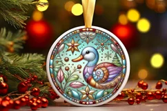 Round Christmas Ornament Sublimation|Clipart Product Image 2