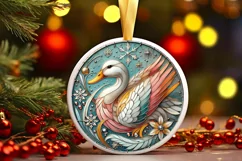 Round Christmas Ornament Sublimation|Clipart Product Image 2