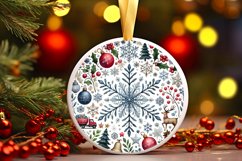 Round Christmas Ornament Sublimation|Clipart Product Image 1