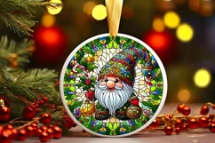 Round Christmas Ornament Sublimation|Clipart Product Image 1