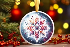 Round Christmas Ornament Sublimation|Clipart Product Image 1