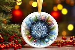 Round Christmass Ornament PNG Product Image 1
