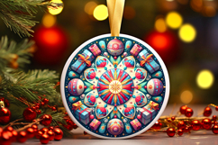 Round Christmass Ornament PNG Product Image 1