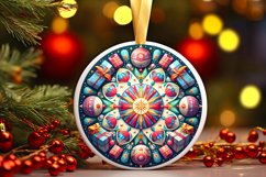 Round Christmas Ornament Sublimation|Clipart Product Image 1