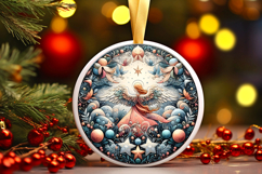 Round Christmass Ornament PNG Product Image 1