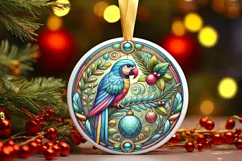 Round Christmas Ornament Sublimation|Clipart Product Image 1