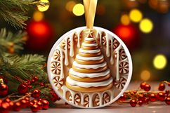 Round Christmass Ornament PNG Product Image 1