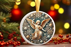 Round Christmas Ornament Sublimation|Clipart Product Image 2