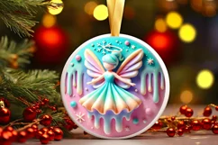 Round Christmas Ornament Sublimation|Clipart Product Image 2